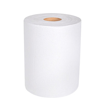 Clean Tek Professional White Paper Towel Roll - 1-Ply - 600' x 8" - 12 count box