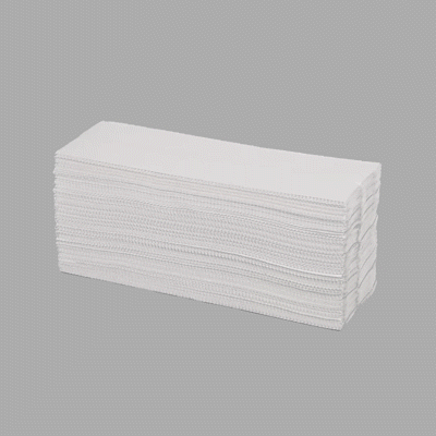 Clean Tek Professional White C-Fold Paper Towel - 1-Ply - 11 1/2" x 9 1/2" - 2400 count box