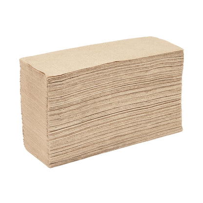 Clean Tek Professional Kraft M-Fold Paper Towel - 1-Ply - 9 1/2" x 9 1/4" - 4000 count box