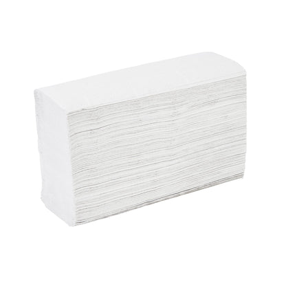 Clean Tek Professional White M-Fold Paper Towel - 1-Ply - 9 1/2" x 9 1/4" - 250 count box