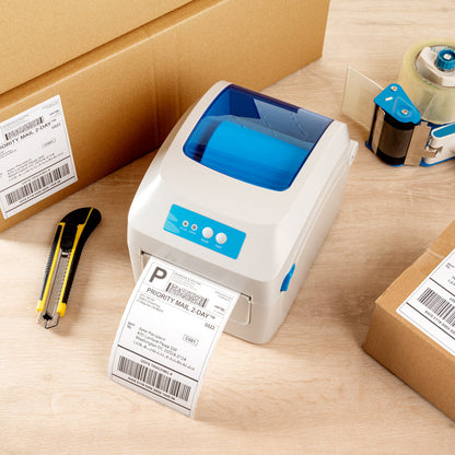 Label Tek White Paper Direct Thermal Label - 6" x 4" - 250 Labels x 10 Rolls