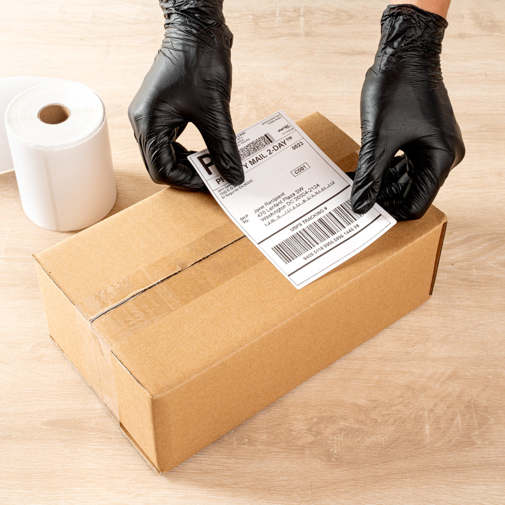Label Tek White Paper Direct Thermal Label - 6" x 4" - 250 Labels x 10 Rolls