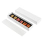 Sweet Vision Rectangle White Paper Candy / Chocolate Boxes - 6 Compartments - 10 3/4" x 2 3/4" x 1 1/2" - 10 count box