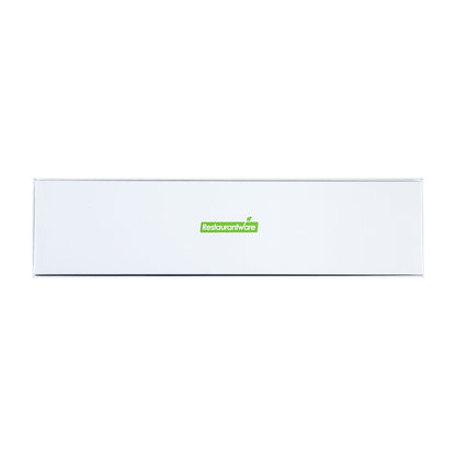 Sweet Vision Rectangle White Paper Candy / Chocolate Boxes - 6 Compartments - 10 3/4" x 2 3/4" x 1 1/2" - 10 count box