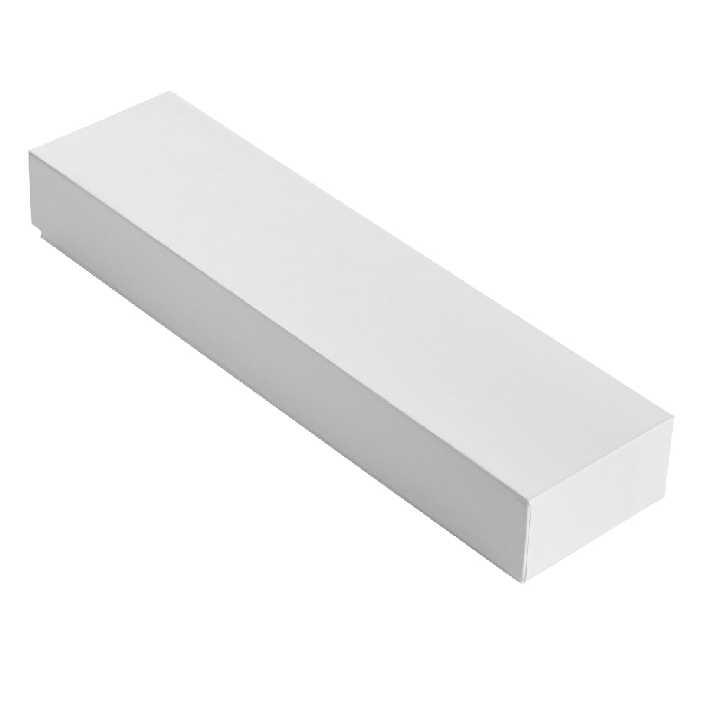 Sweet Vision Rectangle White Paper Candy / Chocolate Boxes - 6 Compartments - 10 3/4" x 2 3/4" x 1 1/2" - 100 count box