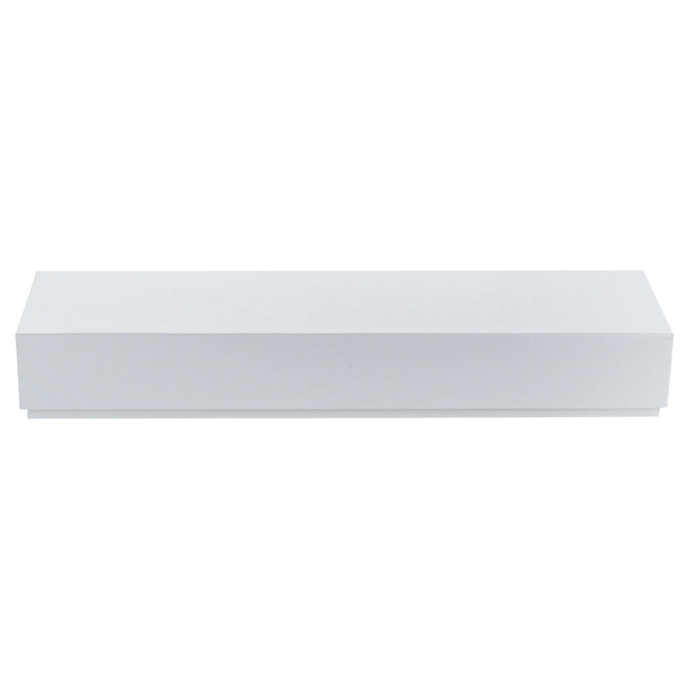 Sweet Vision Rectangle White Paper Candy / Chocolate Boxes - 6 Compartments - 10 3/4" x 2 3/4" x 1 1/2" - 100 count box