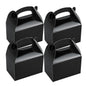 Bio Tek Black Paper Gable Box / Take Out Container - Greaseproof - 4" x 2 1/2" x 2 1/2" - 100 count box
