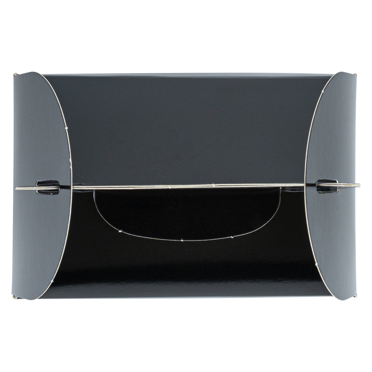 Bio Tek Black Paper Gable Box / Take Out Container - Greaseproof - 4" x 2 1/2" x 2 1/2" - 100 count box