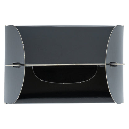 Bio Tek Black Paper Gable Box / Take Out Container - Greaseproof - 4" x 2 1/2" x 2 1/2" - 100 count box