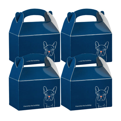 Bio Tek Frenchie Paper Gable Box / Take Out Container - Compostable - 4" x 2 1/2" x 2 1/2" - 100 count box