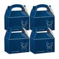Bio Tek Frenchie Paper Gable Box / Take Out Container - Compostable - 4" x 2 1/2" x 2 1/2" - 100 count box