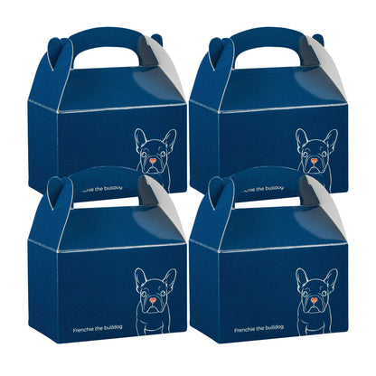 Bio Tek Frenchie Paper Gable Box / Take Out Container - Compostable - 4" x 2 1/2" x 2 1/2" - 25 count box
