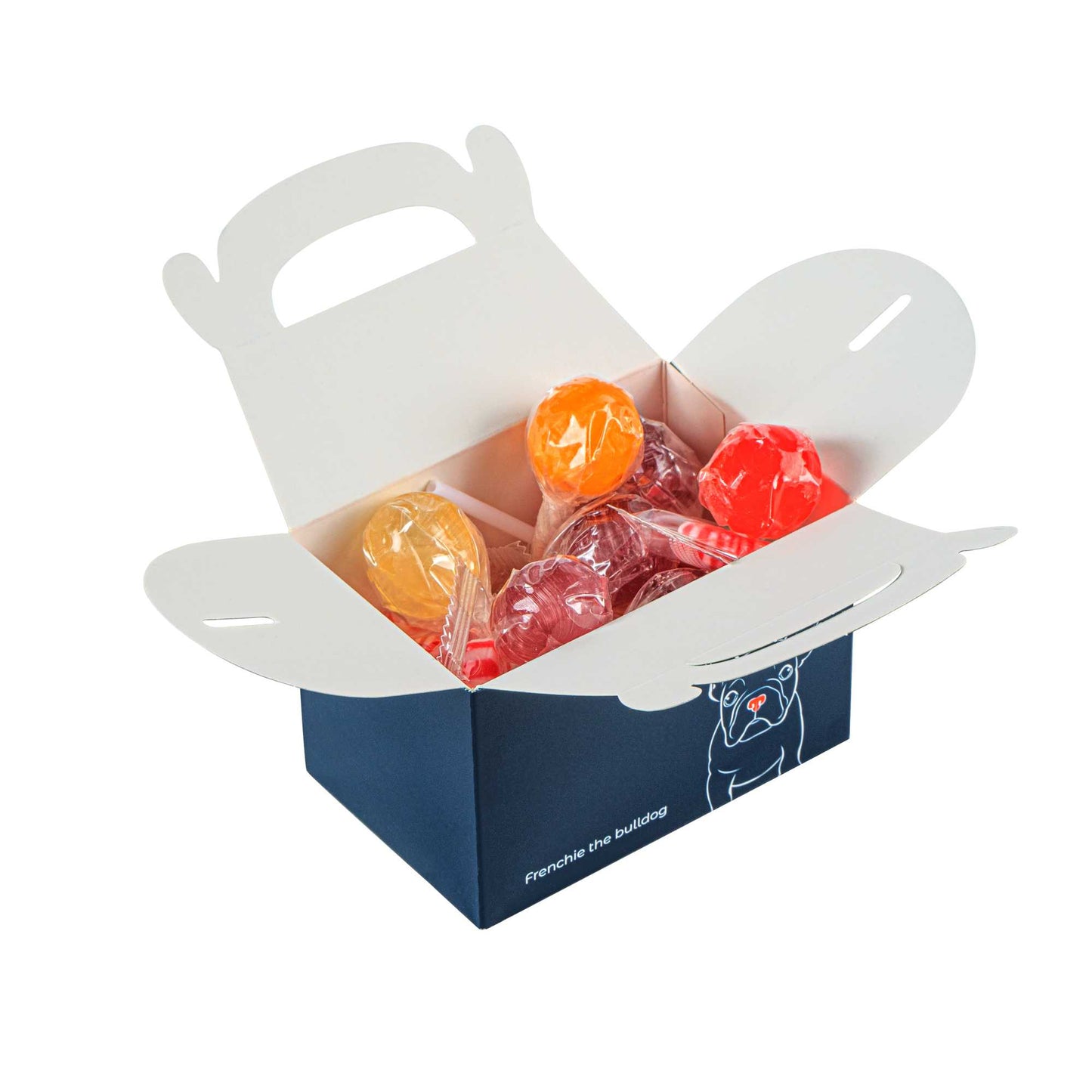 Bio Tek Frenchie Paper Gable Box / Take Out Container - Compostable - 4" x 2 1/2" x 2 1/2" - 25 count box