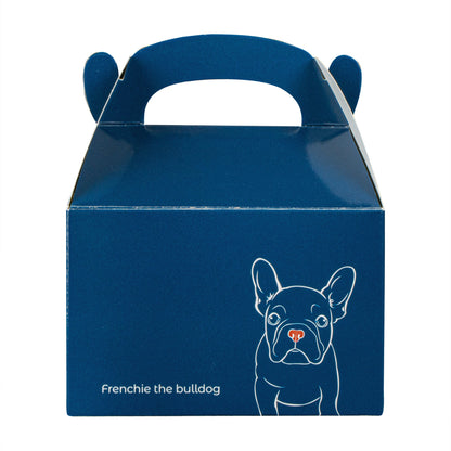Bio Tek Frenchie Paper Gable Box / Take Out Container - Compostable - 4" x 2 1/2" x 2 1/2" - 100 count box