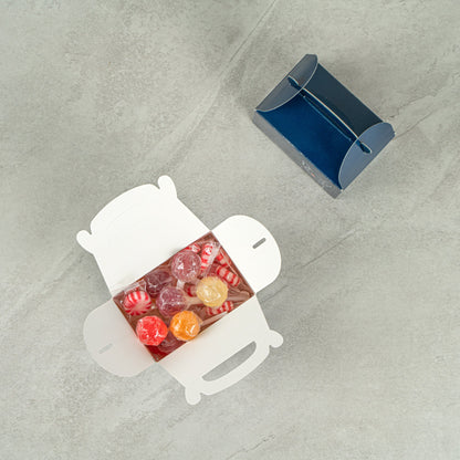 Bio Tek Frenchie Paper Gable Box / Take Out Container - Compostable - 4" x 2 1/2" x 2 1/2" - 100 count box