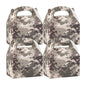 Bio Tek Camouflage Paper Gable Box / Take Out Container - Compostable - 4" x 2 1/2" x 2 1/2" - 100 count box