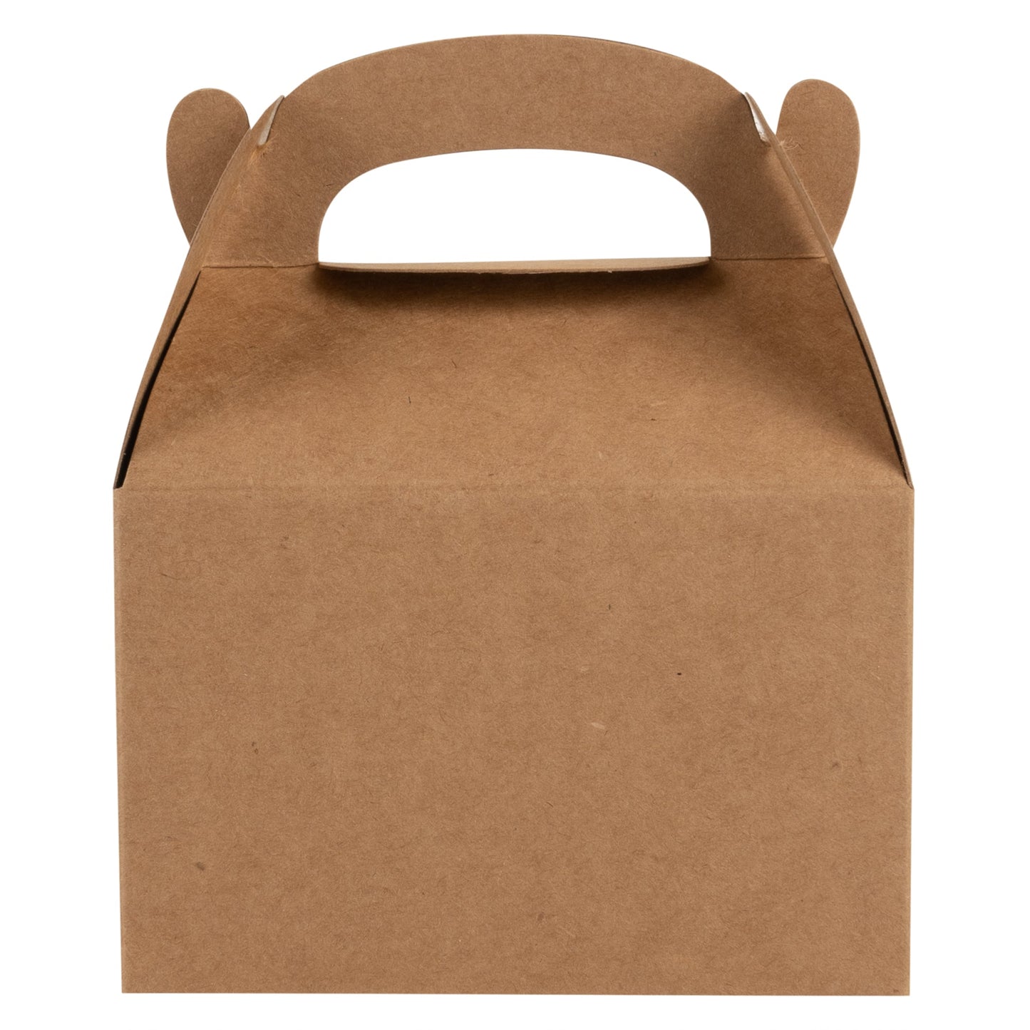 Bio Tek Kraft Paper Gable Box / Take Out Container - Greaseproof - 4" x 2 1/2" x 2 1/2" - 25 count box