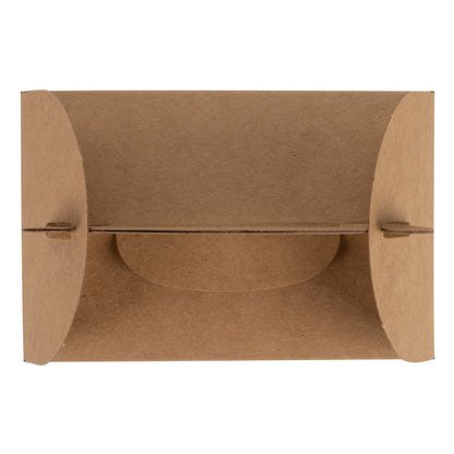 Bio Tek Kraft Paper Gable Box / Take Out Container - Greaseproof - 4" x 2 1/2" x 2 1/2" - 25 count box