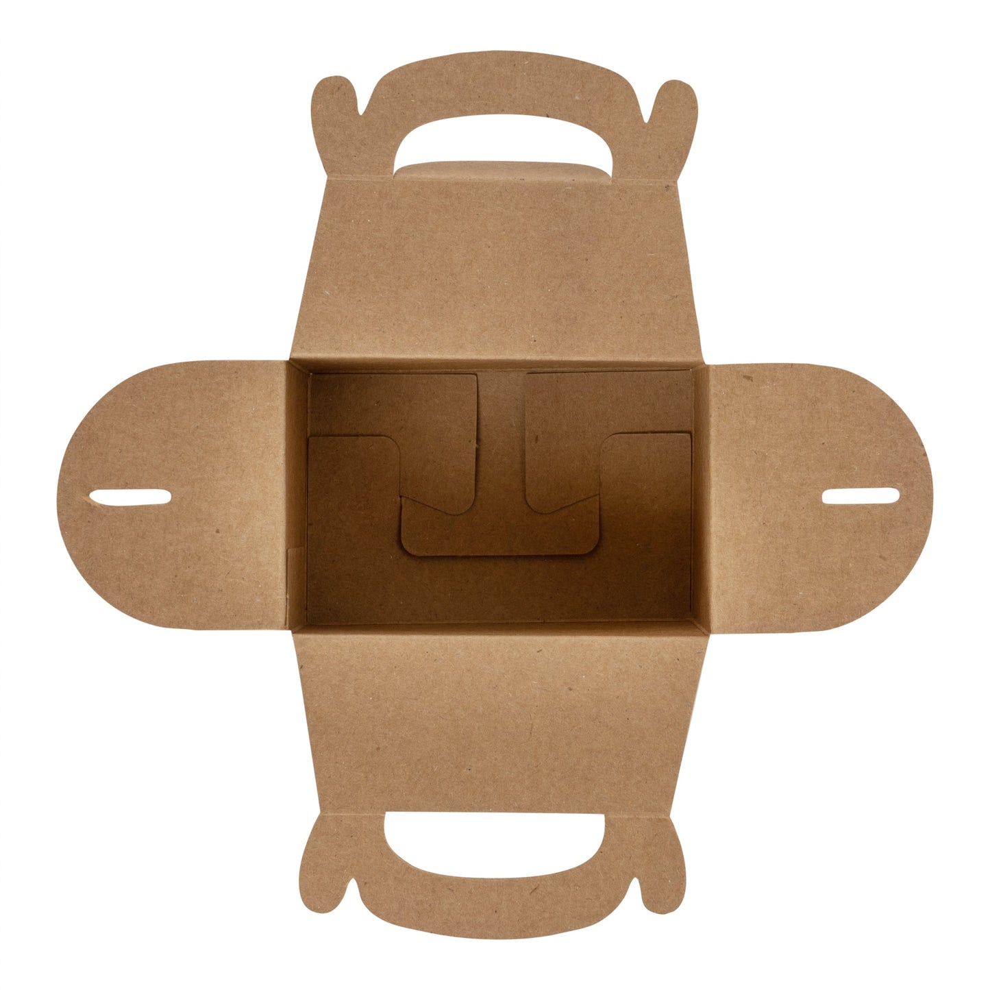 Bio Tek Kraft Paper Gable Box / Take Out Container - Greaseproof - 4" x 2 1/2" x 2 1/2" - 100 count box