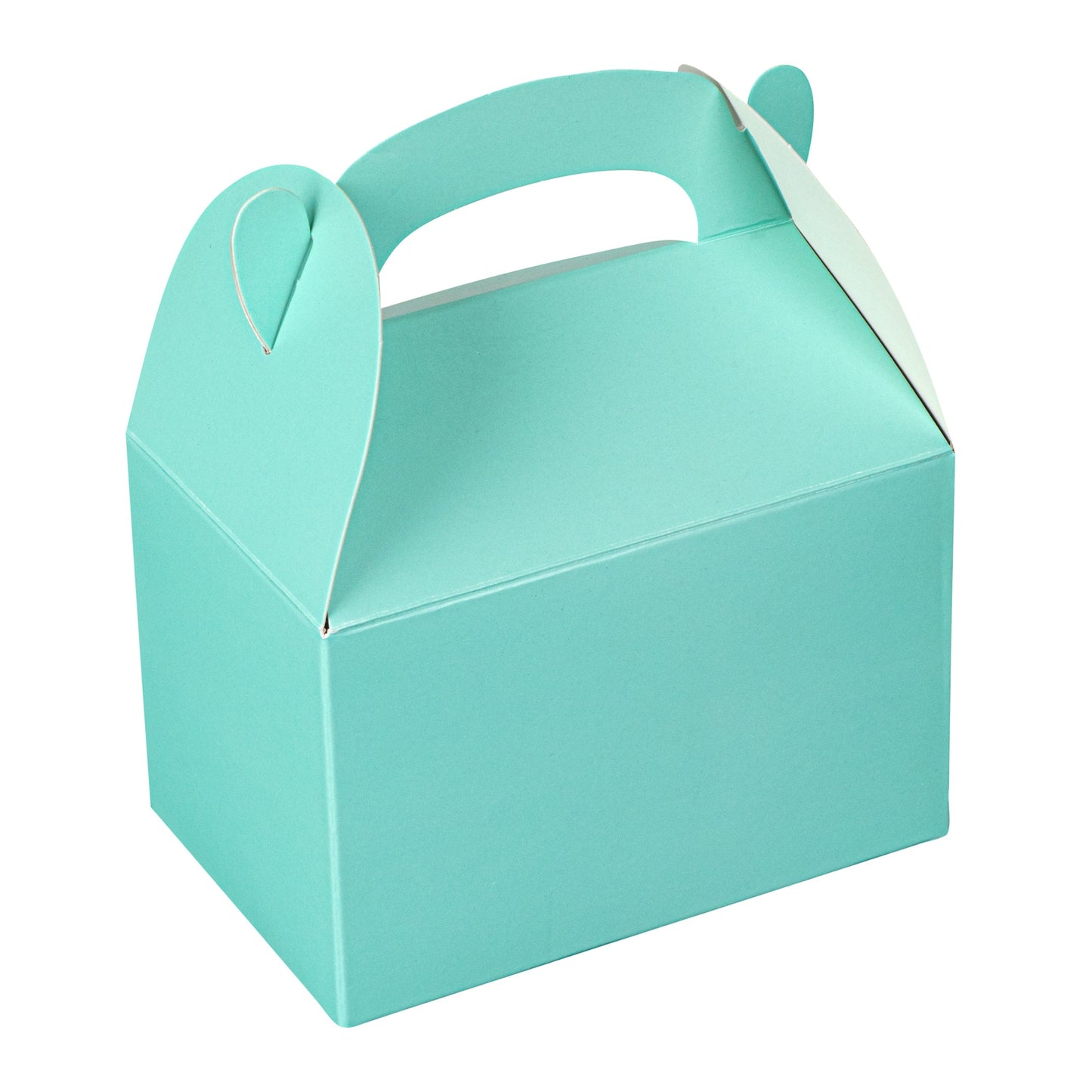 Bio Tek Turquoise Paper Gable Box / Take Out Container - Compostable - 4" x 2 1/2" x 2 1/2" - 100 count box