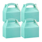 Bio Tek Turquoise Paper Gable Box / Take Out Container - Compostable - 4" x 2 1/2" x 2 1/2" - 100 count box
