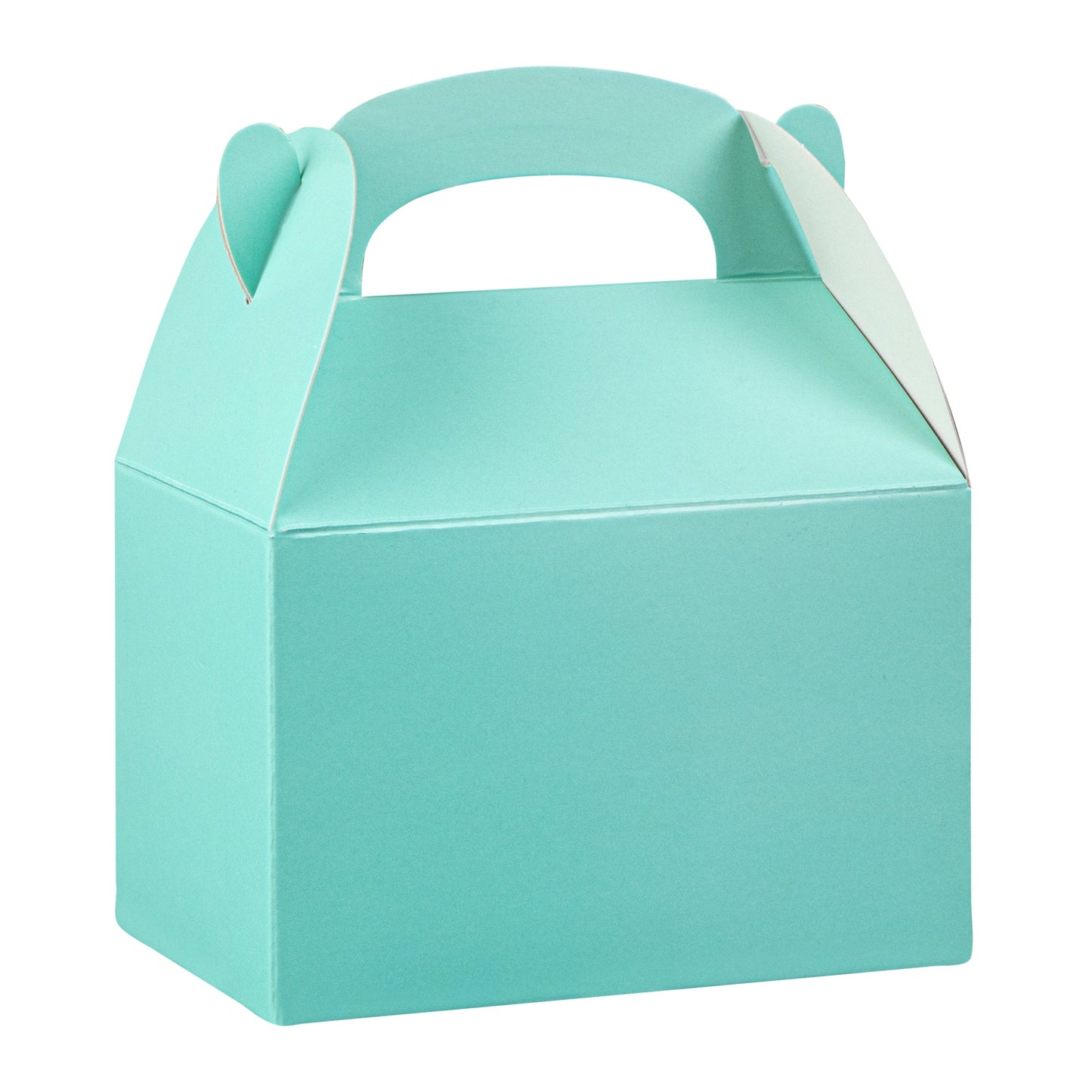 Bio Tek Turquoise Paper Gable Box / Take Out Container - Compostable - 4" x 2 1/2" x 2 1/2" - 100 count box