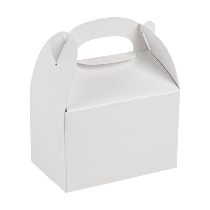 Bio Tek White Paper Gable Box / Take Out Container - Greaseproof - 4" x 2 1/2" x 2 1/2" - 100 count box