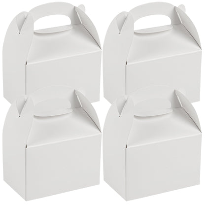 Bio Tek White Paper Gable Box / Take Out Container - Greaseproof - 4" x 2 1/2" x 2 1/2" - 100 count box