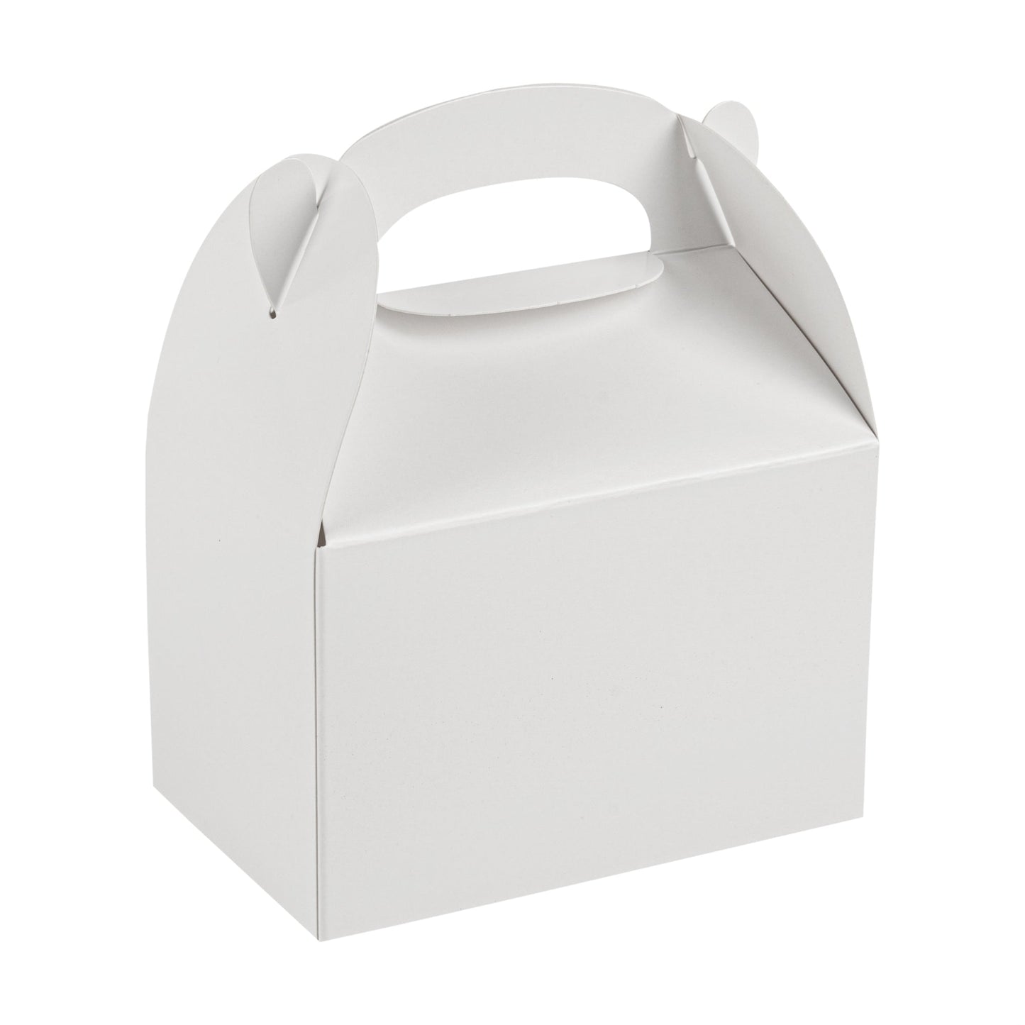 Bio Tek White Paper Gable Box / Take Out Container - Greaseproof - 4" x 2 1/2" x 2 1/2" - 25 count box