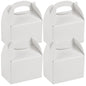 Bio Tek White Paper Gable Box / Take Out Container - Greaseproof - 4" x 2 1/2" x 2 1/2" - 25 count box