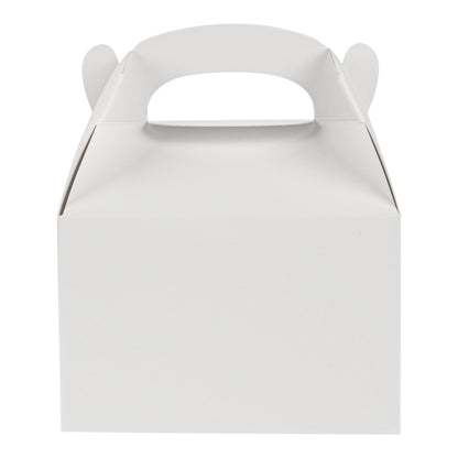 Bio Tek White Paper Gable Box / Take Out Container - Greaseproof - 4" x 2 1/2" x 2 1/2" - 100 count box