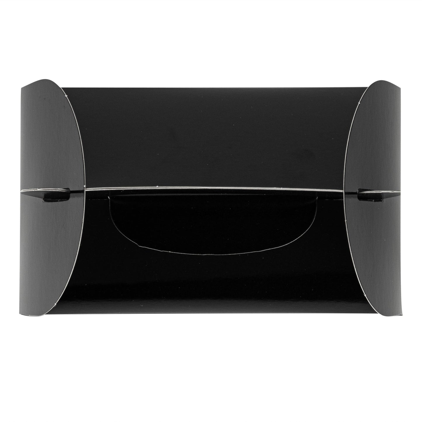 Bio Tek Black Paper Gable Box / Take Out Container - Greaseproof - 6" x 3 1/2" x 3 1/2" - 25 count box
