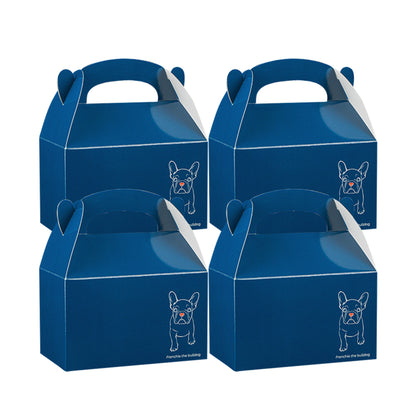 Bio Tek Frenchie Paper Gable Box / Take Out Container - Compostable - 6" x 3 1/2" x 3 1/2" - 100 count box