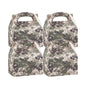 Bio Tek Camouflage Paper Gable Box / Take Out Container - Compostable - 6" x 3 1/2" x 3 1/2" - 100 count box