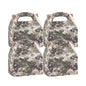 Bio Tek Camouflage Paper Gable Box / Take Out Container - Compostable - 6" x 3 1/2" x 3 1/2" - 25 count box