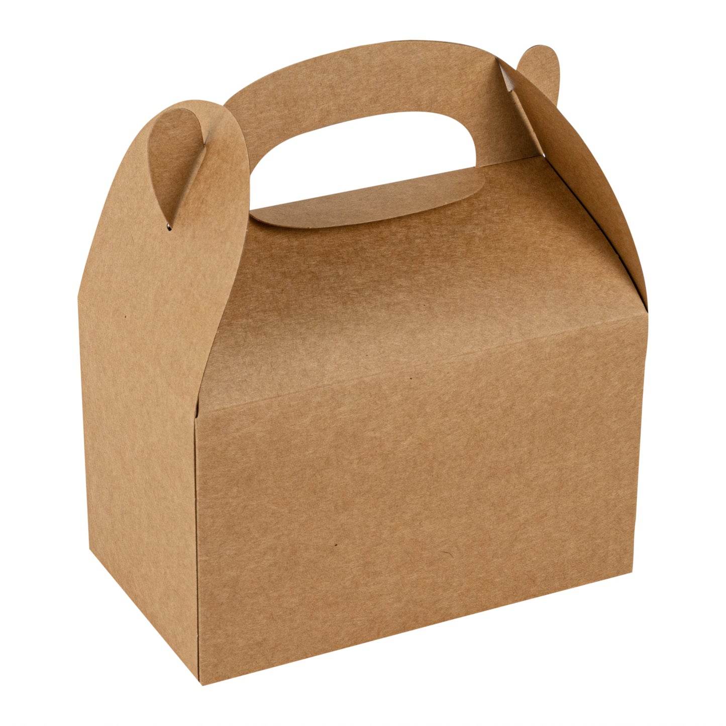 Bio Tek Kraft Paper Gable Box / Take Out Container - Greaseproof - 6" x 3 1/2" x 3 1/2" - 100 count box
