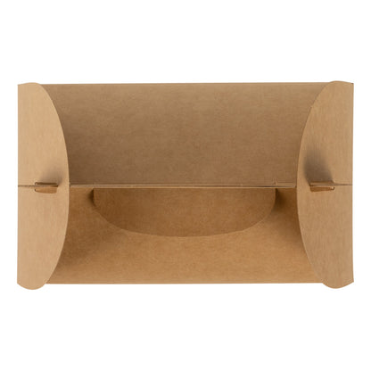 Bio Tek Kraft Paper Gable Box / Take Out Container - Greaseproof - 6" x 3 1/2" x 3 1/2" - 25 count box