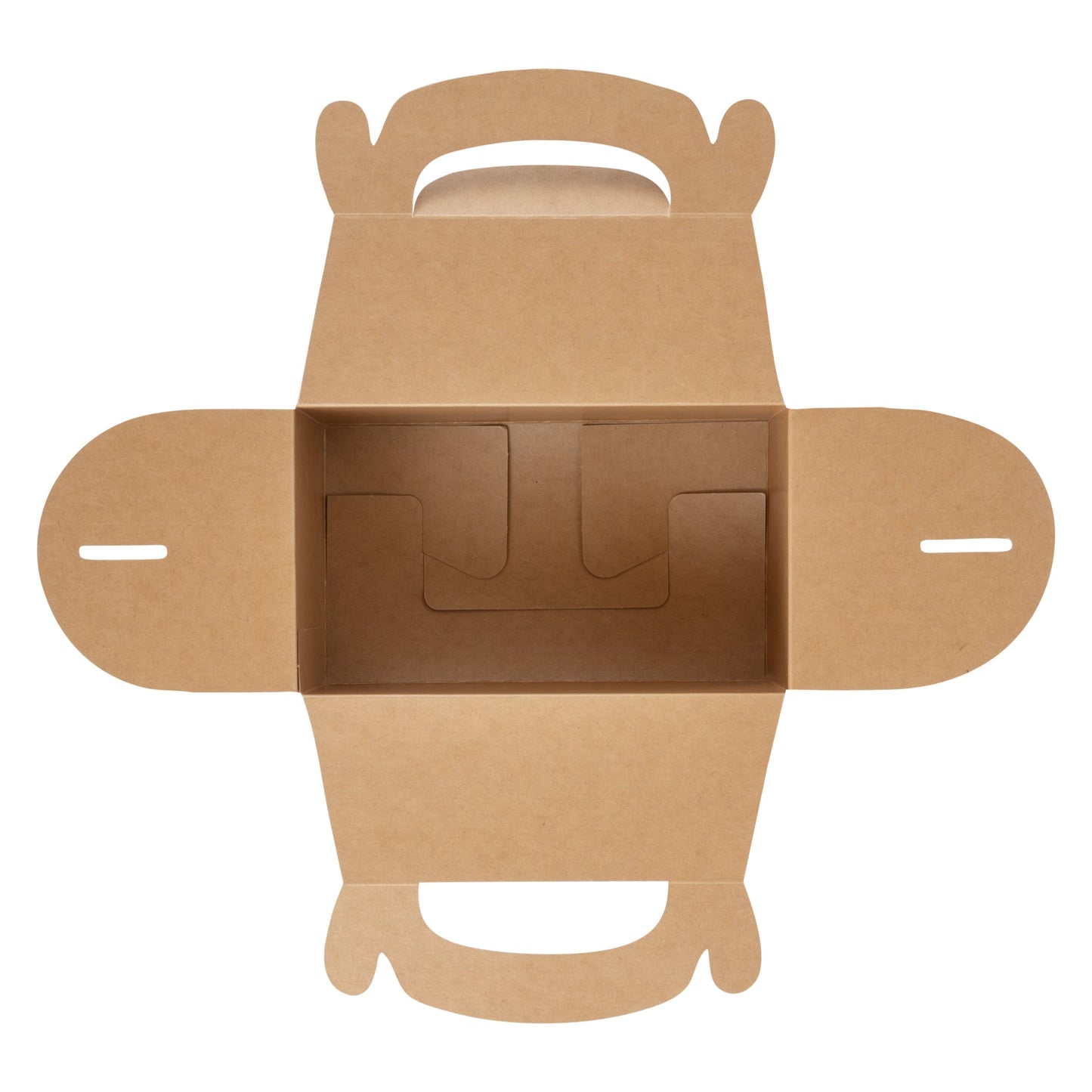 Bio Tek Kraft Paper Gable Box / Take Out Container - Greaseproof - 6" x 3 1/2" x 3 1/2" - 25 count box