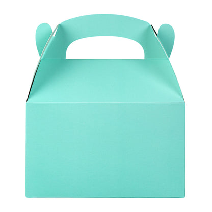 Bio Tek Turquoise Paper Gable Box / Take Out Container - Compostable - 6" x 3 1/2" x 3 1/2" - 100 count box