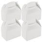 Bio Tek White Paper Gable Box / Take Out Container - Greaseproof - 6" x 3 1/2" x 3 1/2" - 100 count box