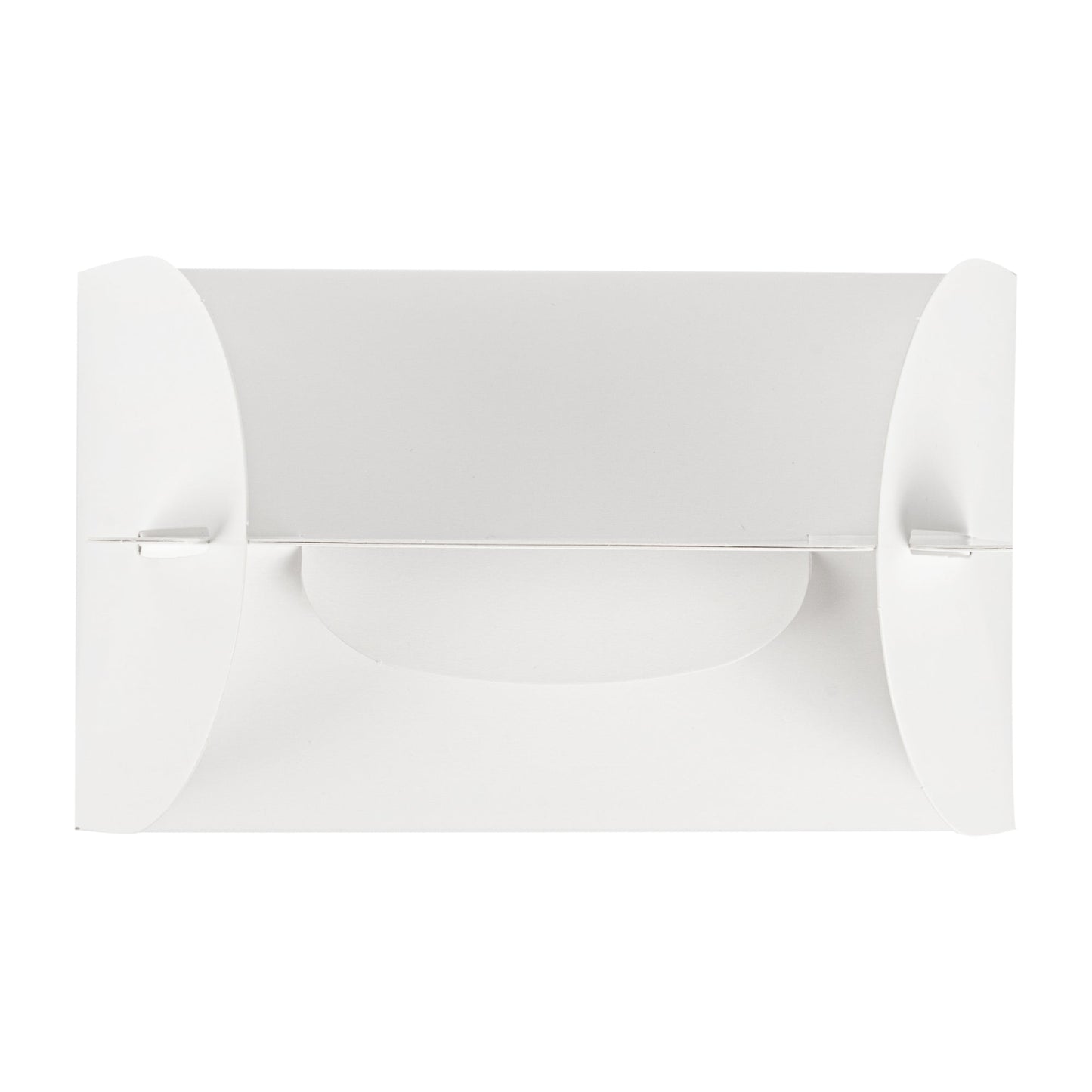 Bio Tek White Paper Gable Box / Take Out Container - Greaseproof - 6" x 3 1/2" x 3 1/2" - 25 count box