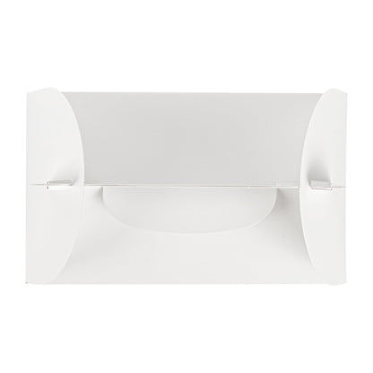 Bio Tek White Paper Gable Box / Take Out Container - Greaseproof - 6" x 3 1/2" x 3 1/2" - 25 count box