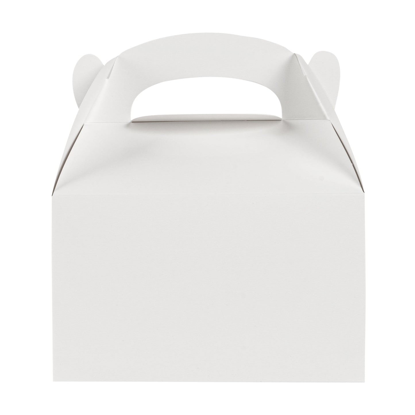 Bio Tek White Paper Gable Box / Take Out Container - Greaseproof - 6" x 3 1/2" x 3 1/2" - 100 count box