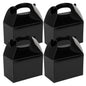 Bio Tek Black Paper Gable Box / Take Out Container - Greaseproof - 8 1/2" x 4 3/4" x 5 1/2" - 100 count box