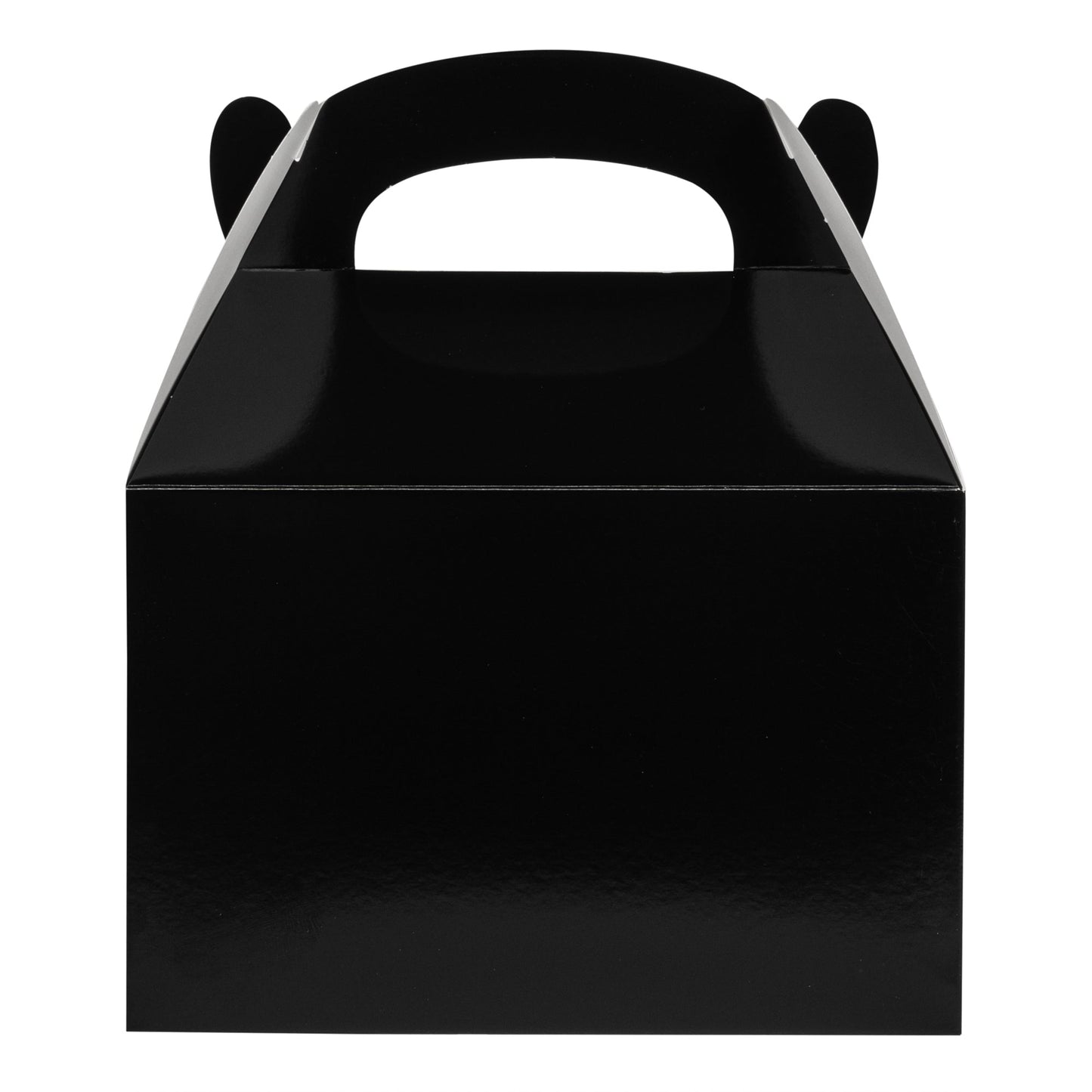 Bio Tek Black Paper Gable Box / Take Out Container - Greaseproof - 8 1/2" x 4 3/4" x 5 1/2" - 100 count box