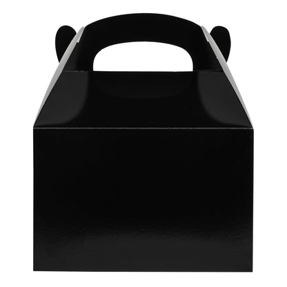 Bio Tek Black Paper Gable Box / Take Out Container - Greaseproof - 8 1/2" x 4 3/4" x 5 1/2" - 100 count box