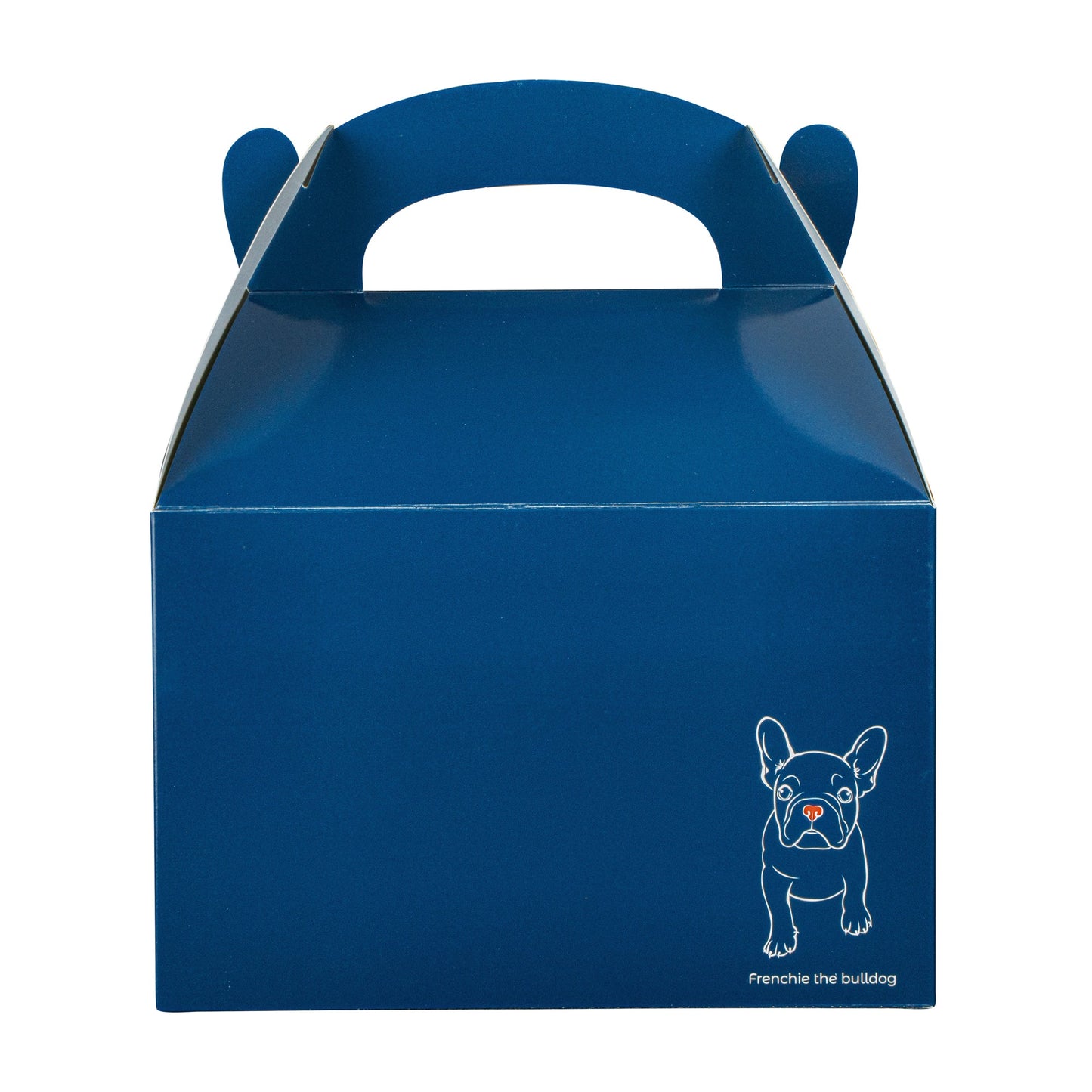 Bio Tek Frenchie Paper Gable Box / Take Out Container - Compostable - 8 1/2" x 4 3/4" x 5 1/2" - 25 count box