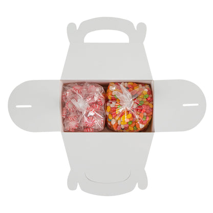 Bio Tek Camouflage Paper Gable Box / Take Out Container - Compostable - 8 1/2" x 4 3/4" x 5 1/2" - 100 count box