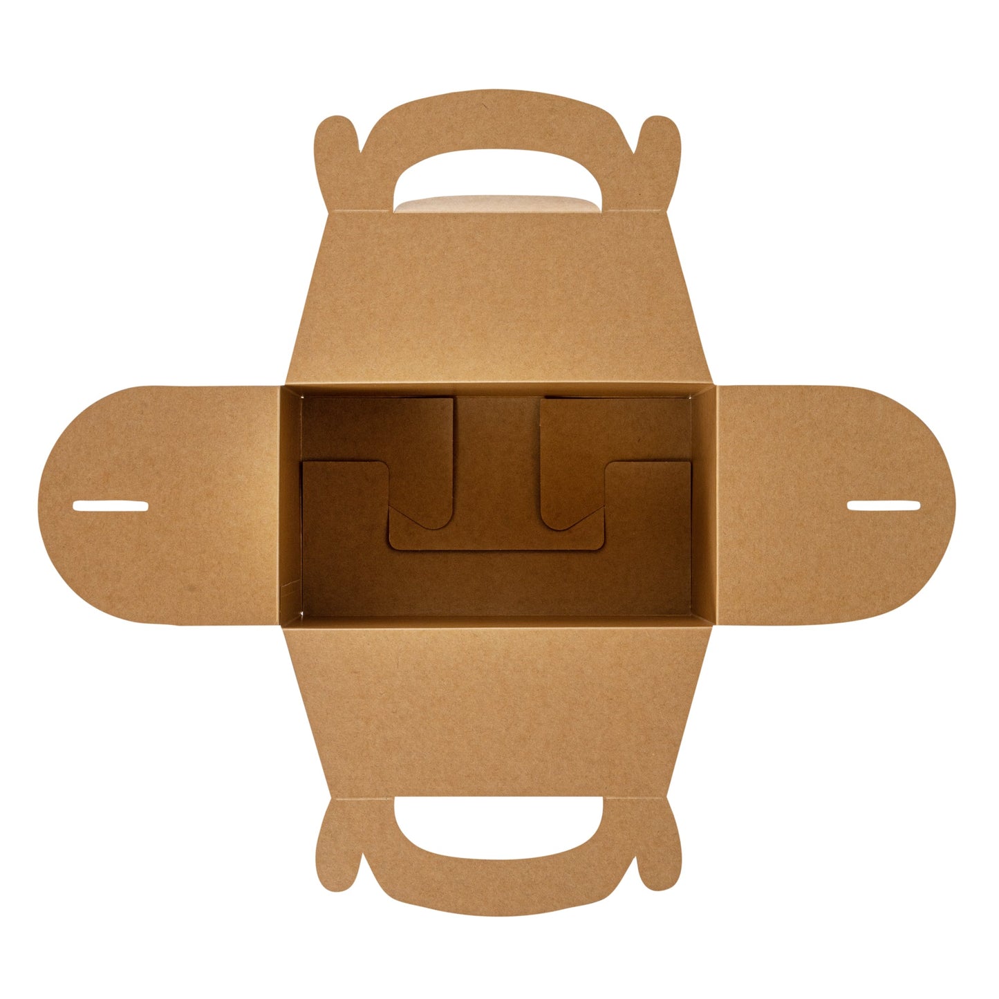 Bio Tek Kraft Paper Gable Box / Take Out Container - Greaseproof - 8 1/2" x 4 3/4" x 5 1/2" - 100 count box