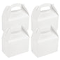 Bio Tek White Paper Gable Box / Take Out Container - Greaseproof - 8 1/2" x 4 3/4" x 5 1/2" - 25 count box